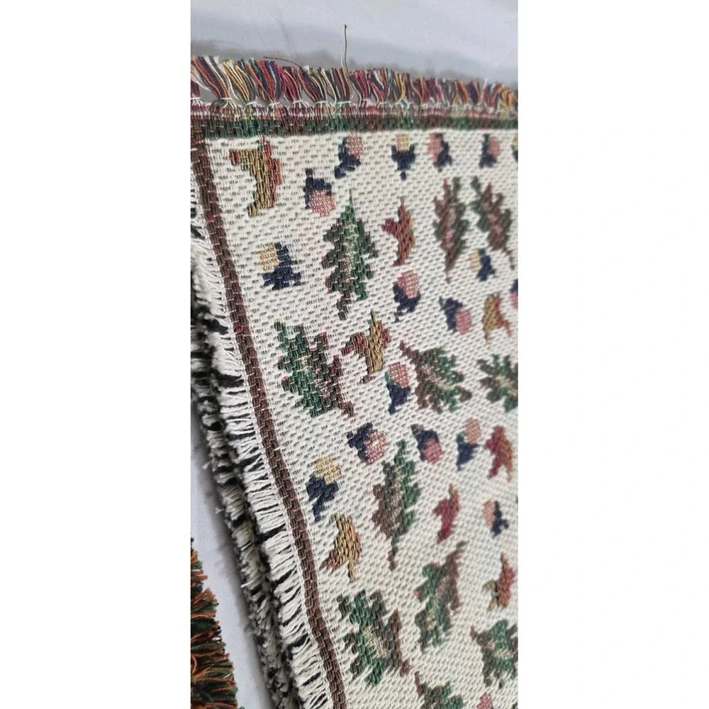 3pc W.C Deisgns Cotton Table‎ Runner Fall Autumn Halloween Raw Hem Decor Holiday